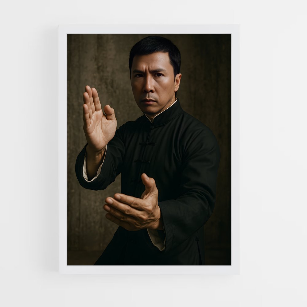 Poster Donnie Yen en costume noir – affiche Kung Fu (vue 3)
